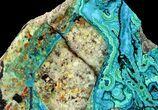 Polished Chrysocolla & Plume Malachite - Bagdad Mine, Arizona #64893-1